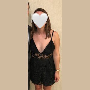 Black Lace Romper